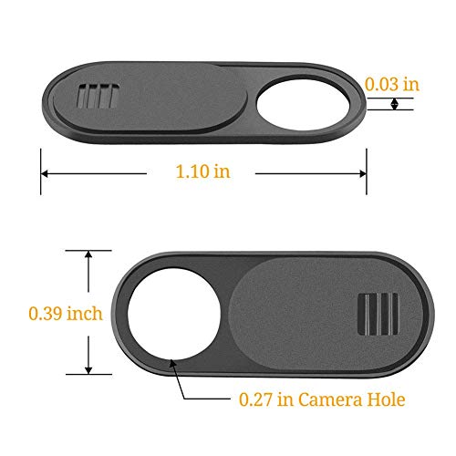 Webcam Cover Slide, Ultra Thin Round Hole Laptop Camera Cover Slide Blocker for Computer MacBook Pro iMac PC Tablet Notebook Surface Pro Echo Show Camera, Ultra Thin Privacy Protector（6 pack） - size: 1.1in*0.39in*0.03in