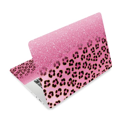 Laptop Skin Sticker Decal PVC Vinyl Sticker Notebook PC Protector Waterproof Scratch Resistant Laptop Skin for 12.1 13 13.3 13.6 14 15 15.3 16 Inch Pink with Black Leopard Print - color: Pink with Black Leopard