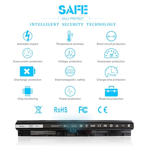 Type M5Y1K 14.8V Battery for Dell Inspiron 15 3000 5000 Series 5559 5558 5555 5758 3567 3551 3552 3558 3565 14 3451 3452 3458 5458 17 5755 5756 5758 5759 P51F 453-BBBQ 451-BBMG GXVJ3 HD4J0 991XP VN3N0