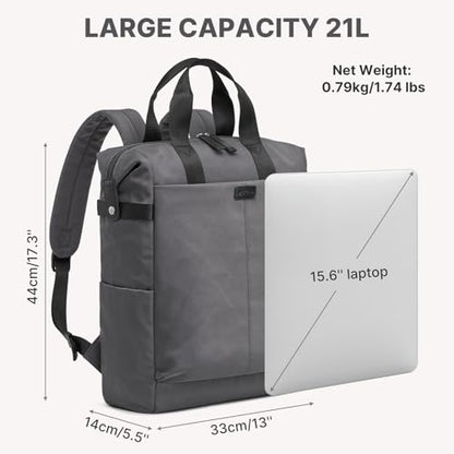 G4Free Protective 16" Laptop Backpack, Large Work Bag for Men Women, Slim Casual Backpacks for Travel, College, Business, Dark Gray - color: Dark Gray