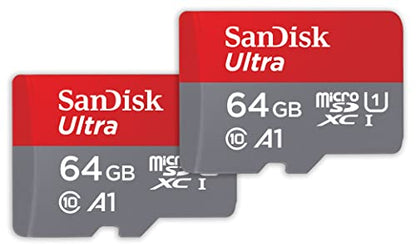 SANDISK 64GB 2-Pack Ultra microSDXC UHS-I Memory Card (2x64GB) with Adapter - SDSQUAB-064G-GN6MT - size: 64GB (2-pack), style: Old Version