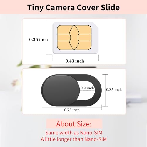 Mizi Webcam Privacy Cover Slide [6 Pack], Cute Camera Blocker Sticker, Protect Your Privacy and Security for Computer, Laptop, Tablets & Phones - Cat - color: Cat
