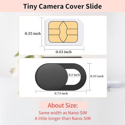 Mizi Webcam Privacy Cover Slide [6 Pack], Cute Camera Blocker Sticker, Protect Your Privacy and Security for Computer, Laptop, Tablets & Phones - Plant - color: Plant