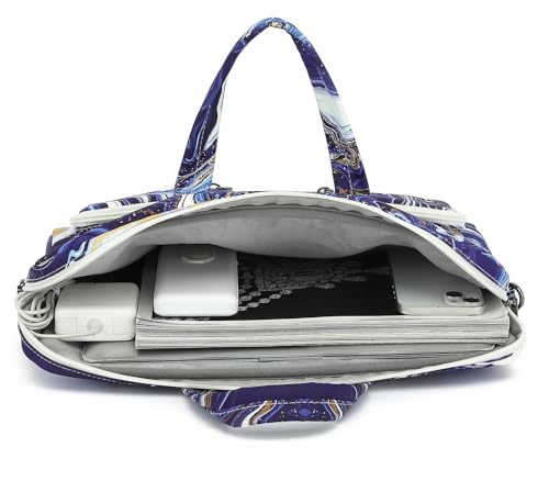DACHEE Laptop Shoulder Bag for 15 Inch/15.6 Inch Macbook Pro - color: New Blue Marble
