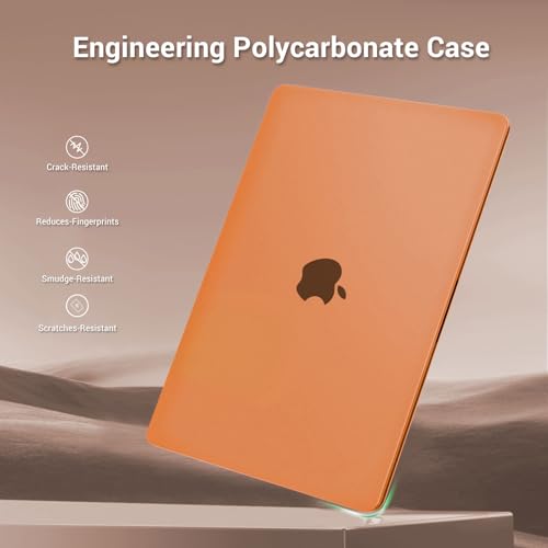 MOSISO Compatible with MacBook Air 15 inch Case M5 M4 M3 M2, Cosmic Orange | Ultra Thin Hard Case,Precision Color & Anti-Fingerprint -Compatible with MacBook Air 15.3 inch A3241 A3114 A2941 2026-2023 - color: Cosmic Orange