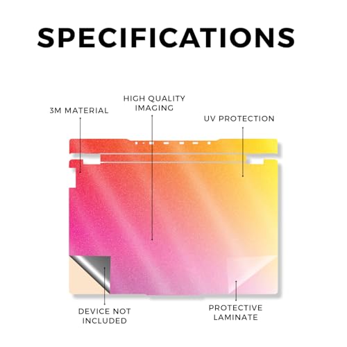 Glossy Glitter Laptop Skin Compatible with Lenovo Legion 5 Gaming Laptop (15IRX9) 2024 - Sunset Blur - Premium 3M Vinyl Protective Wrap Decal Cover - Easy to Apply | Crafted in the USA - color: Sunset Blur, size: Legion 5 Gaming (15IRX9) 2024 Top Skin Onl