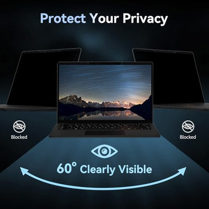 Mamol Magnetic Laptop Privacy Screen 16 inch,16:9 Aspect Removable Anti Glare Blue Light Privacy Filter, Black Shield Compatible with HP/Dell/Acer/Asus/Samsung/Lenovo/Thinkpad Envy - size: 16 Inch 16:9 Aspect