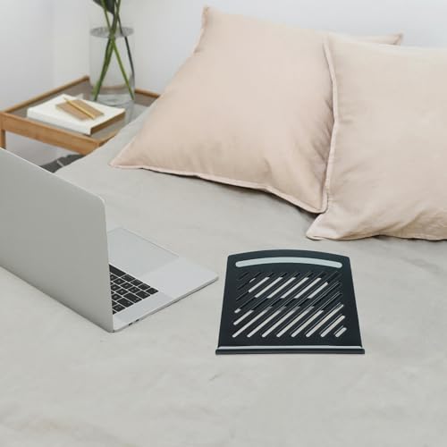 NUOBESTY Adjustable Multi-Angle Foldable Laptop Stand Ergonomic Ventilated Riser for Laptops Up to Stable Desktop Holder for Home Office Library Coffee Shop