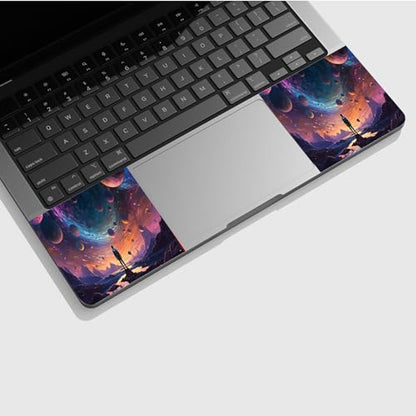 Universal Laptop Skin Sticker with 2 Wrist Pad Skins, Waterproof Scratch Resistant Vinyl Laptop Cover Decal, Cut to Fit for 11–15.6 Inch MacBook HP Dell Lenovo, Human Space - color: Human Space