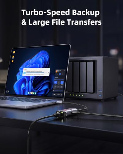 2.5Gb USB C to Ethernet Adapter with PD 100W, USB Network Adapter, RJ45 LAN | 2500Mbps Speed | Plug & Play | USB-C to RJ45 and PD Charging | RTL8156B Chipset | NAS, Laptop Compatible | Windows Mac Linux