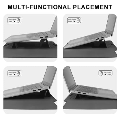 HoYiXi 13.3'' /13.6'' Laptop Sleeve Case PU Leather with Stand Compatible with MacBook Pro 14/MacBook Air 13(M1 M2)/ASUS Vivobook 14/Dell XPS 13/ASUS Matebook,13-14'' Laptop Bag,Gray - color: Gray, size: 13.3'' / 13-14 Inch Laptop