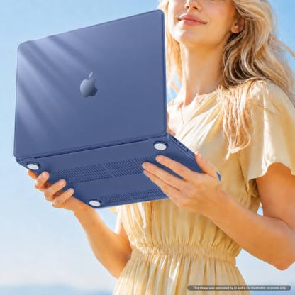 MOSISO Compatible with MacBook Air 15 inch Case M5 2026 M4 M3 M2 2025-2023 | A3448 A3241 A3114 A2941, Scratch-Resistant Protective Hard Shell Case&Keyboard Cover&ScreenFilm&Pouch, Crystal Midnight - color: Crystal Midnight