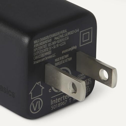 Amazon Basics 20W Fast Charging USB-C Nano GaN Wall Charger, 1-Port PD 3.1, Compact Travel-Friendly, Wide Compatibility for iPhone, Tablets, Phones, Black - color: Black, style: 20 W One Port