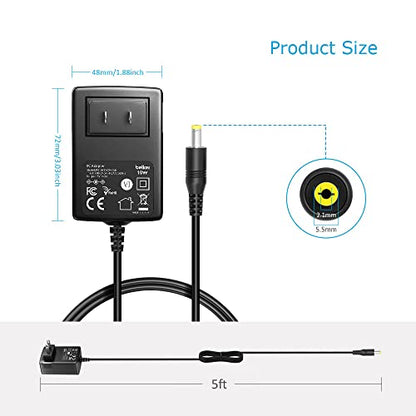 Belker 5V 2A 1.5A 1A USB C AC DC Adapter 10W Power Supply with 9 Tips | 5V Wall Charger Power Cord for Household Electronics TV Box Router Mini Fan LED Strip Speaker - size: 5V 2A