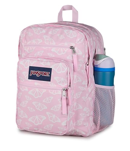 JanSport Laptop Backpack - Computer Bag with 2 Compartments, Ergonomic Shoulder Straps, 15” Laptop Sleeve, Haul Handle - Flutter By - color: Flutter By Pink Ice