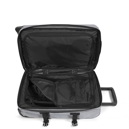 Eastpak Tranverz S – 42L Large Wheeled Luggage with Dual Compartments, TSA Lock, Compression Straps & Smooth-Wheeling System, Sunday Grey - color: Sunday Grey, size: 42 Liter Carry On