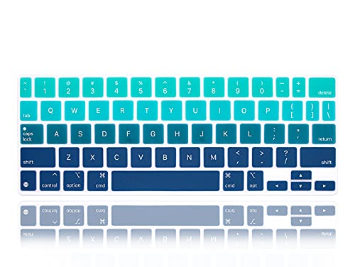 Silicone Magic Keyboard Cover Skin for iPad Pro 11 Inch Magic Keyboard(2nd Generation) 2020 Model,for iPad Pro 11 Keyboard Protector Accessories,Gradient Green - color: Gradient Green