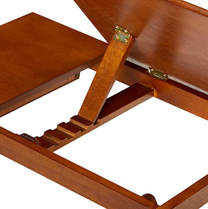Winsome Anderson, Flip Top with Drawer, Foldable Legs Lap Desk, Teak, 25.37x13.78x8.06 - color: Teak, size: Regular (Pack of 1)