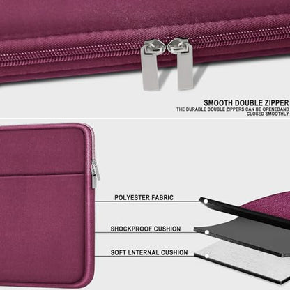Laptop Sleeve Case 14 inch, Traveling Laptop Cover with Zippered Pocket, Shockproof Protective Carrying Briefcase Computer Bag for 14" MacBook Air/Pro, HP, Dell, Lenovo, Acer, Rose Red - color: Rose Red, size: 14 inch