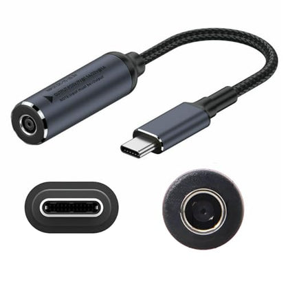 4.5mm Laptop Charging Adapter Female DC 4.5 x 3.0mm to Male Type C for HP 65W USB-C Laptop Charger