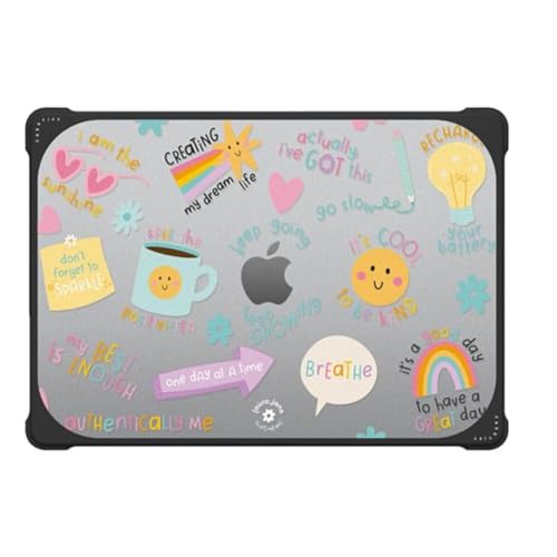 CASETiFY Bounce MacBook Air 15" (M2 - M5) Case [Enhanced Protective Corner Design/Ventilation Cutouts/Anti-Slip Grip] - Keep Growing by Laura Jane Illustrations - Clear Black - color: Keep Growing by Laura Jane Illustrations