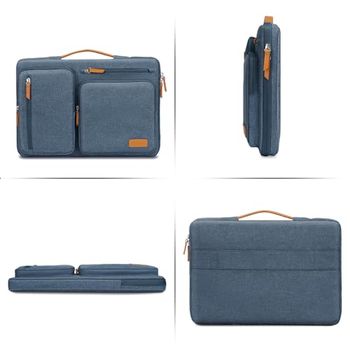 MOSISO 360 Protective Laptop Case 14 inch, 14 inch Laptop Sleeve Compatible with HP Lenovo Dell ASUS Acer, HP, Dell Latitude, Lenovo, Side Open Carrying Case with 4 Zipper Pockets&Handle, Haze Blue - color: Haze Blue, size: 14 inch