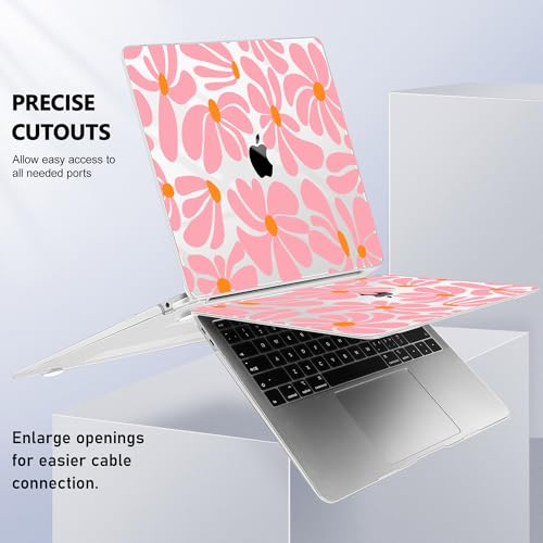 May Chen Compatible with MacBook Air 13 inch Case 2022 2021, 2020-2018 Release Model: M1 A2337 A2179 A1932, Plastic Hard Shell Case Cover for Mabook Air 13 inch with Retina Dispaly, Groovy Flower - color: Groovy Flower