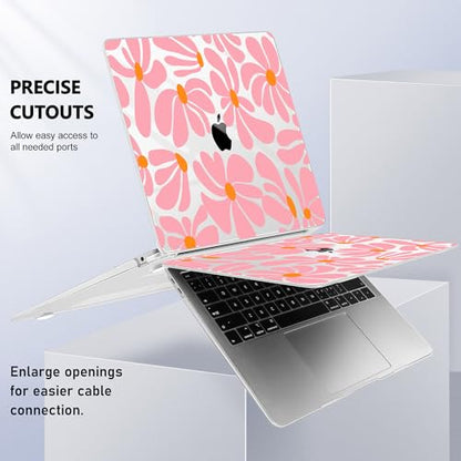 May Chen Compatible with MacBook Air 13 inch Case 2022 2021, 2020-2018 Release Model: M1 A2337 A2179 A1932, Plastic Hard Shell Case Cover for Mabook Air 13 inch with Retina Dispaly, Groovy Flower - color: Groovy Flower
