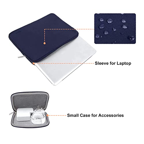 MOSISO Laptop Case 13 inch, 13 inch Laptop Sleeve with Small Case | Compatible with MacBook Neo / Air M5 M4 M3 M2 M1 2026-2018 / Pro M2 M1 2026-2016, Neoprene Computer Sleeve Bag, Navy Blue - color: Navy Blue, size: 13 inch