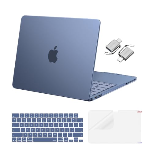 MOSISO Compatible with MacBook Neo Case 13 inch 2026 A3404, Indigo | Crack & Scratch Resistant Cover Protective Ultra-Thin Hard Shell & Keyboard Cover & Screen Film & Type C - color: Indigo