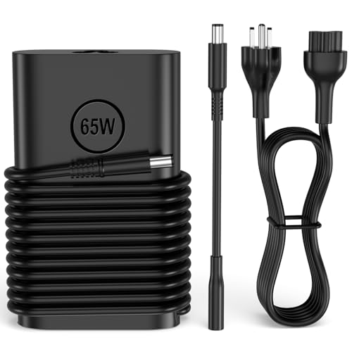 65W Laptop Charger Compatible with Dell Latitude 5400 5480 5490 5590 5500 5410 5510 7480 D630 D830 5480 D820 Inspiron N5110 N5010 N7110 AC Power Adapter - size: 65 W 7.4x5.0 Mm Or 4.5x3.0 Mm