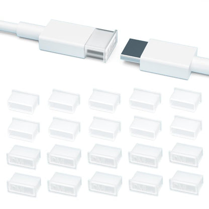 20PCS Plastic HDMI Male Port Anti Dust Dustproof Cover Cap Plug Protector Compatible with Computer Laptop TV (Transparent) - color: Transparent