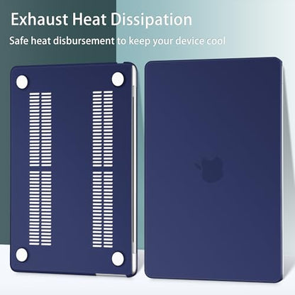 May Chen Case for MacBook Air 13/13.6-inch (M5/M4/M3/M2, 2022-2026 Models A3449 A3240 A3113 A2681), Lightweight | Closes Seamlessly | Ideal for Work Hard Shell Case, Nacy Blue - color: Nacy Blue