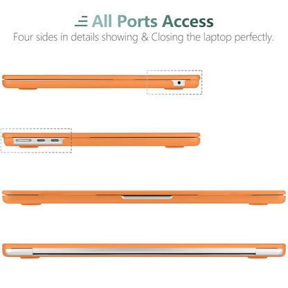 DONGKE Compatible with MacBook Air 13 inch Case M5 M4 M3 M2 2026 2025 2024-2022 A3449 A3240 A3113 A2681, Plastic Hard Shell & Keyboard Cover for MacBook Air 13.6 inch, Matte Cosmic Orange - color: Matte Cosmic Orange