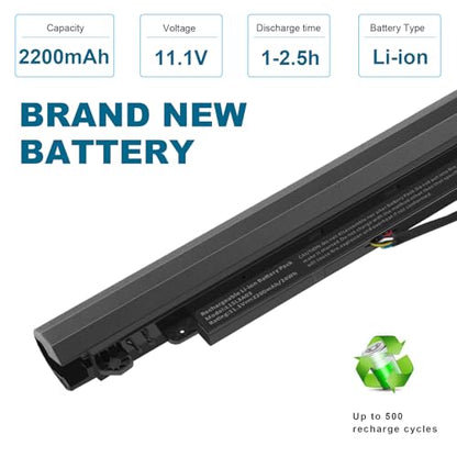 Futurebatt L15L3A03 Battery Compatible with Lenovo IdeaPad 110-14AST 110-14IBR 110-15ACL 110-15AST 110-15IBR 110-15ACL 110 Touch-15ACL 5B10L04166 5B10L04167 5B10L04215 L15S3A02 L15C3A03[11.1V 2200mAh] - size: L15L3A03 12.13×2.36×1.57 in