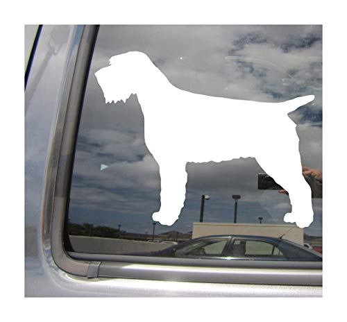 - Wirehaired Pointing Griffon Dog - Korthals d'arrêt à poil dur Korthal Pure Breed Purebred - Cars Trucks Moped Helmet Hard Hat Auto Automotive Craft Laptop Vinyl Decal Store Window Wall Sticker 01697
