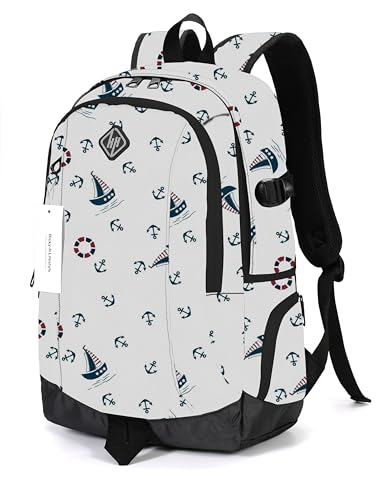 rickyh style School Backpack Travel Bag for Men & Women Lightweight College Back Pack with Laptop Compartmen - color: 09xc