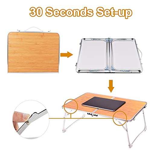 Lap Desk, Laptop Desk with LED Light, Bed Table Desk