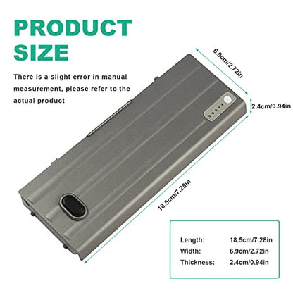Fancy Buying Laptop Battery for Dell Latitude D620 D630 D630C D630N D631 D640 PC764, JD634, 312-0383, 451-10298 P/N's: PP18L RD300 RD301 PC764 TC030 TD175-12 Months Warranty (6 Cells 11.1V 5200mAh) - size: 7.25*2.65*0.94inch D620