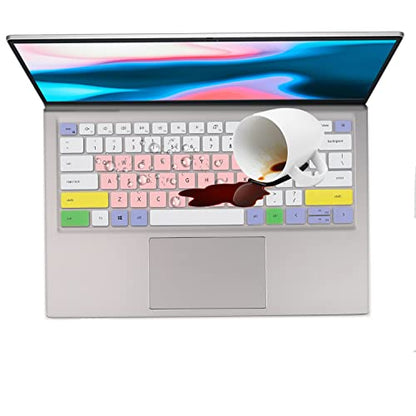 Keyboard Cover for Dell Inspiron 14 7415 7420 7425 7430 7435 14", Inspiron 14 5410 5415 5418 5420 5425 5430, Inspiron 16 5630 5620 5625 7620 7630 16", Dell Latitude 3320 3420, Inspiron 13 5310 - color: Candypink