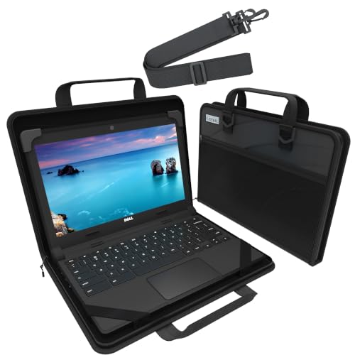 13-14 Inch Zip Lite Always-on Chromebook Protective Hard Case with Accessory Pouch & Shoulder Strap - size: 1 Pack