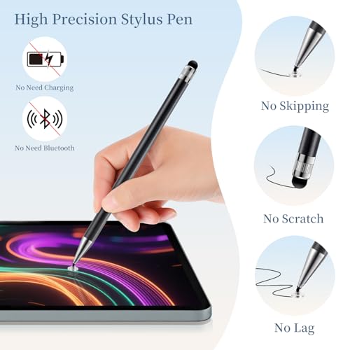 ChaoQ 2-in-1 Stylus Pen for Touchscreen, 6 High Sensitivity Stylus (Black) - color: 6 Black