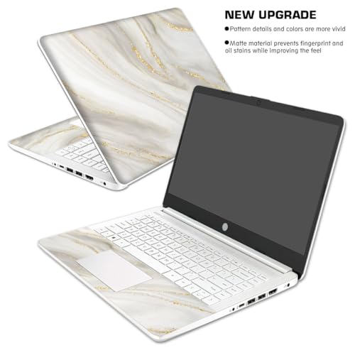 Laptop Skin Decal HP 14" - Marbling, Laptop Cover Sticker, No Cutting Required, No Bubble, Waterproof, Scratch Resistant - Including Wide Screen and Wrist Pad - size: 14 inch