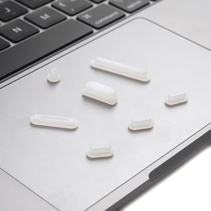 7 PCS Anti Dust Dirt Plug Cups Set for MacBook Pro 14 & MacBook Pro 16 inch M4 M3 M2 M1 Pro/Max 2024-2021 Released Dust Plugs -Clear - color: Clear, size: 7 PCS