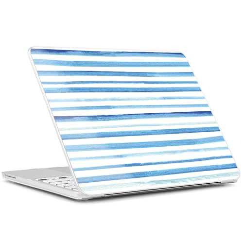for MacBook Neo 13 Inch Case 2026 Release Model A3404, Blue Aesthetic Ultra-Slim Hard Shell with Keyboard Cover, 6-in-1 Laptop Accessories Bundle for Women Girls, Coastal Stripes - color: Coastal Stripes