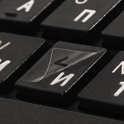 2PCS Ukrainian Keyboard Letter Stickers: Ukraine Keyboard Letters Replacement Sticker, Borderless Characters Alphabet for Laptop Computer PC Desktop, Peel-Off Film, Leave Letters - size: Ukrainian