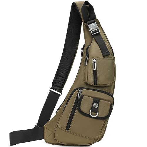 NICGID Sling Bag Chest Shoulder Backpack Crossbody Bags Casual Daypack for Men Women (Army gren-014) - color: Army Gren-014