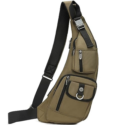 NICGID Sling Bag Chest Shoulder Backpack Crossbody Bags Casual Daypack for Men Women (Army gren-014) - color: Army Gren-014