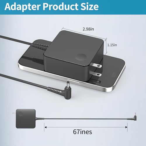 65w 20V 3.25A Ac Charger fit for Lenovo IdeaPad 3 5 Flex 4 5 6 1470 1480 1570,Ideapad 110 110s 310 320 330 330s 520 530s 710s S145 Yoga 720 710 330 Series ADLX65CDGU2A Laptop Power Adapter Cord