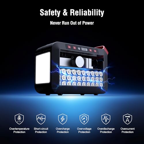 MARBERO 237Wh Solar Generator with Solar Panel Included Portable Power Station 300W Pure Sine Wave with Foldable Solar Panel 60W Set for Camping Outdoor Hiking Fishing Emergency | Solar Powered Generator 375W Surge Portable Power Station Pure Sine Wave 11